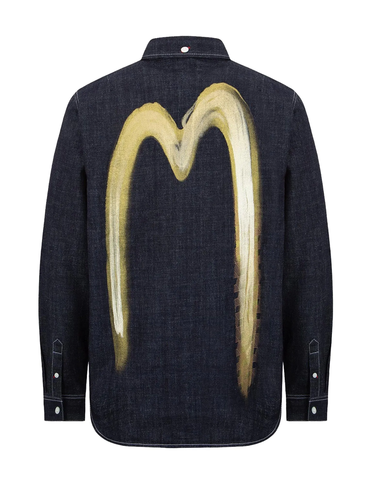 2-Layer Hand-brush Daicock Denim Shirt