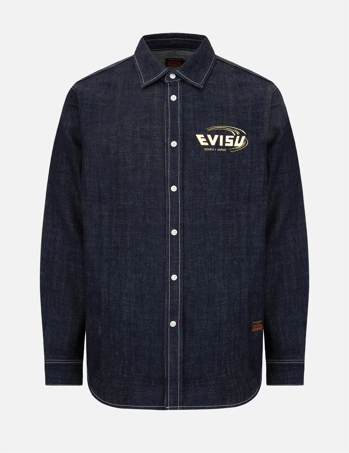 2-Layer Hand-brush Daicock Denim Shirt