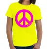 Alpha Chi Omega Neon Peace Sign Printed Tee - Gildan 500 - CAD
