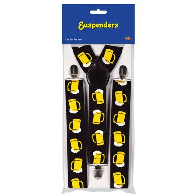 Beer Mug Suspenders Oktoberfest Costume
