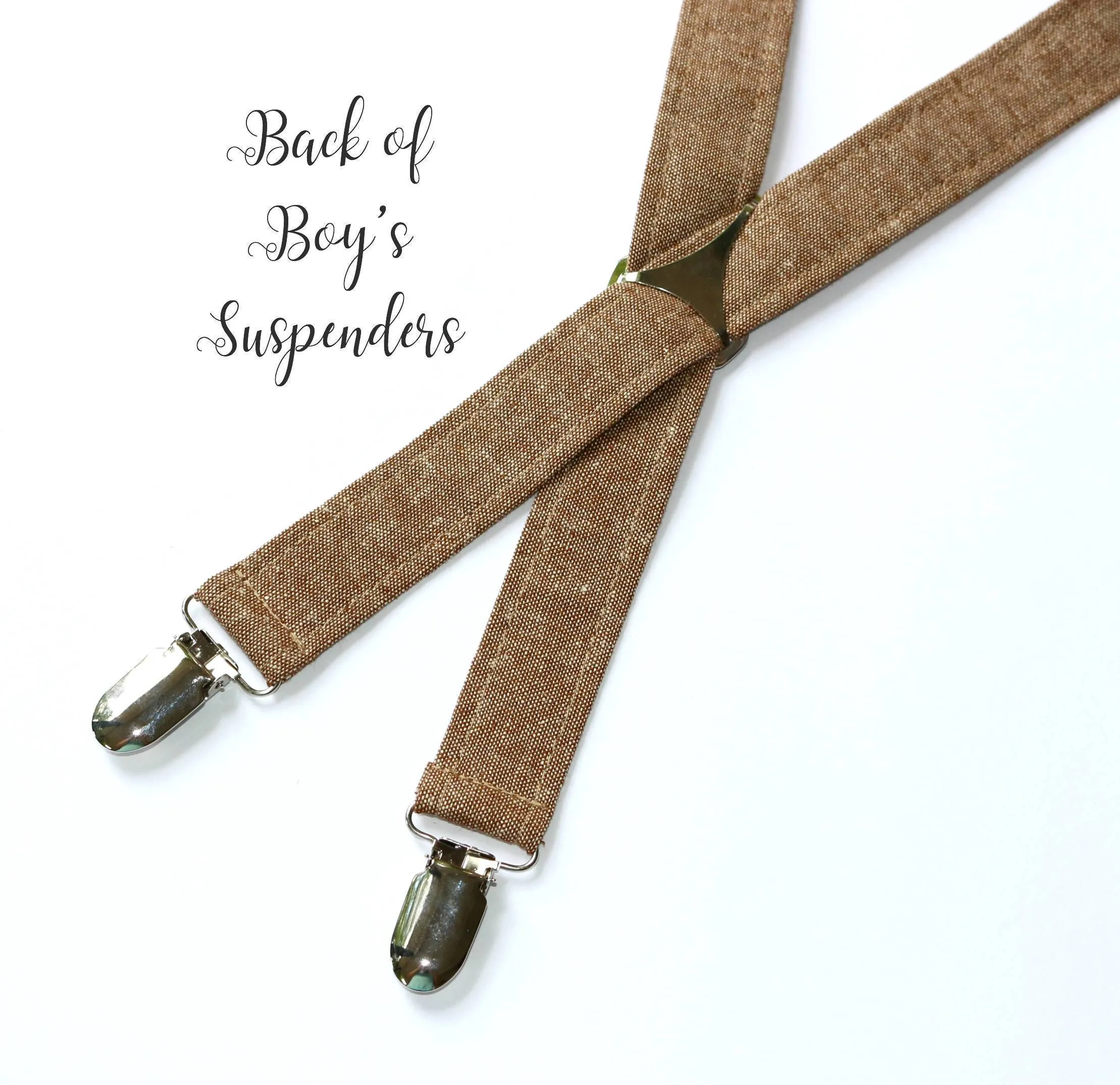 Black Gingham Check Suspenders - Boys