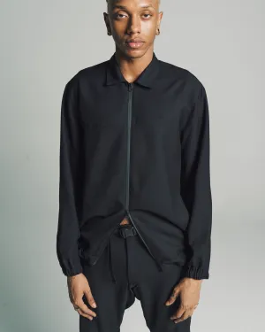 Black Wool Titanus™ Twill Hard Paneled Jacket