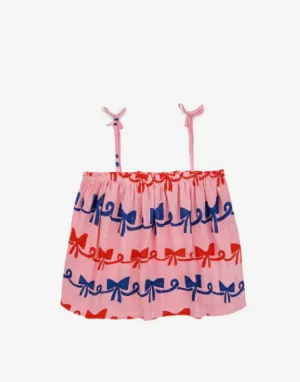Bow Ribbon Woven Top