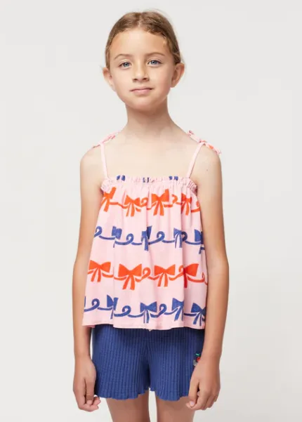 Bow Ribbon Woven Top