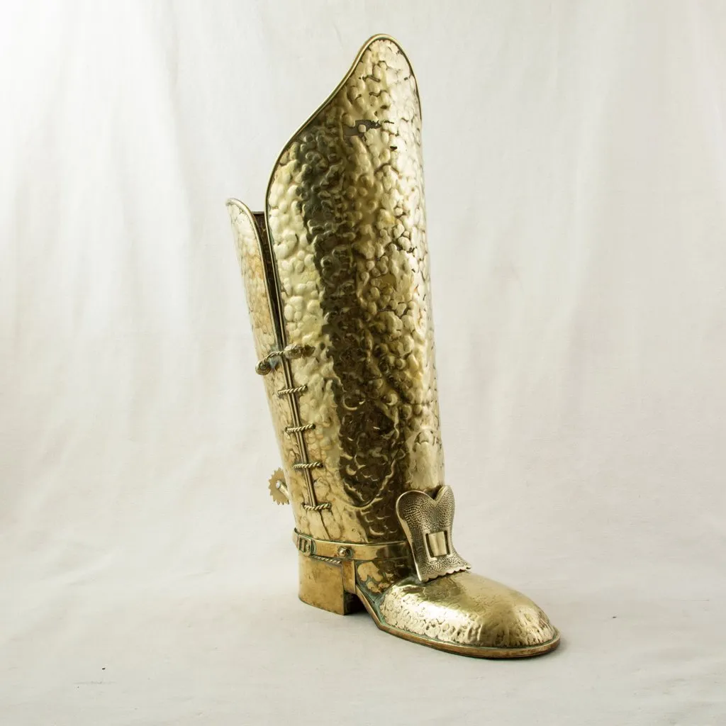 Brass Boot Umbrella Stand