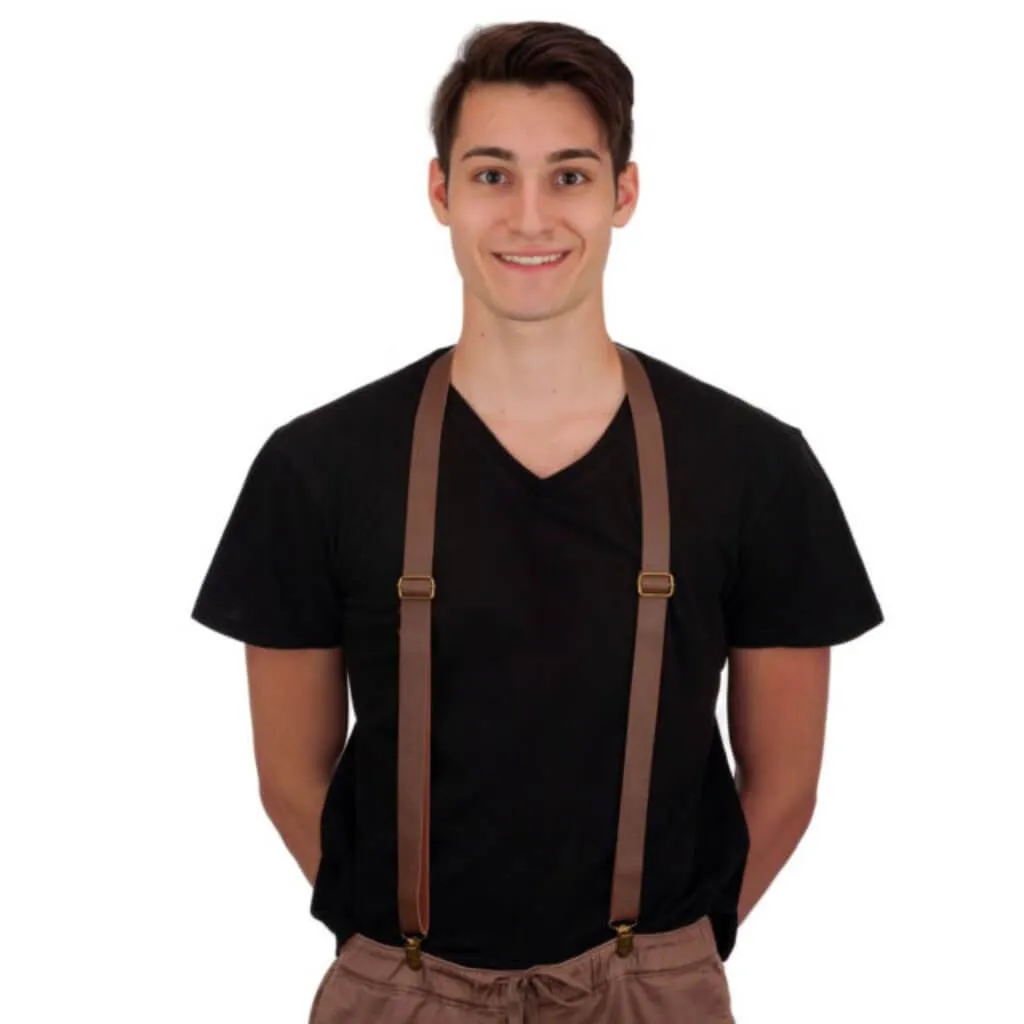 Brown Vinyl Suspenders