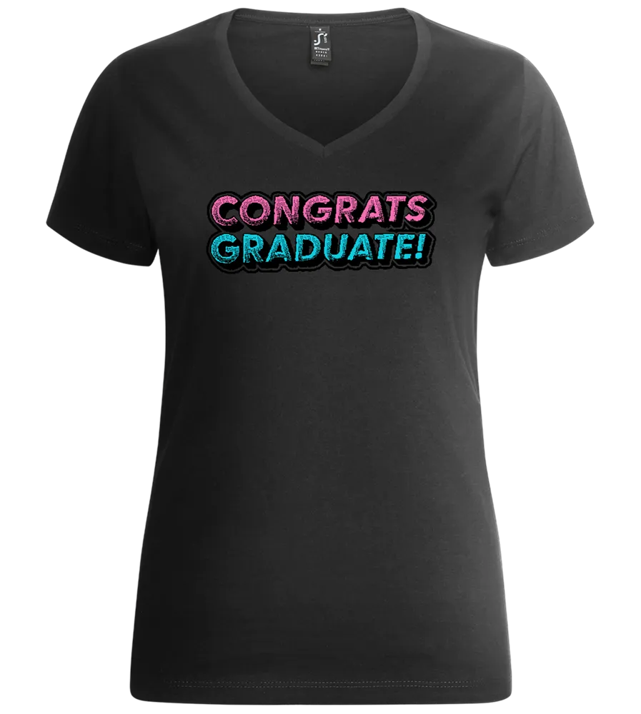 Congrats Graduate Text Design - Premium women's v-neck t-shirt