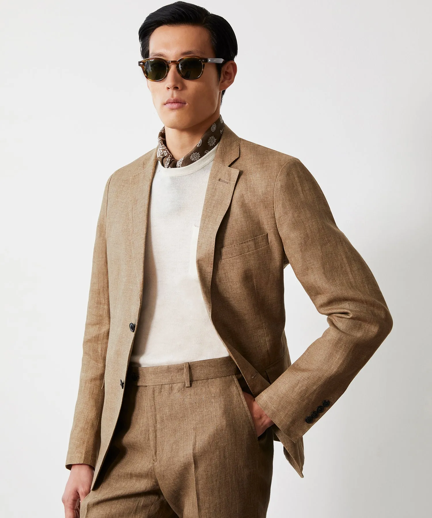 Cotton Bandana Neckerchief in Burnt Caramel