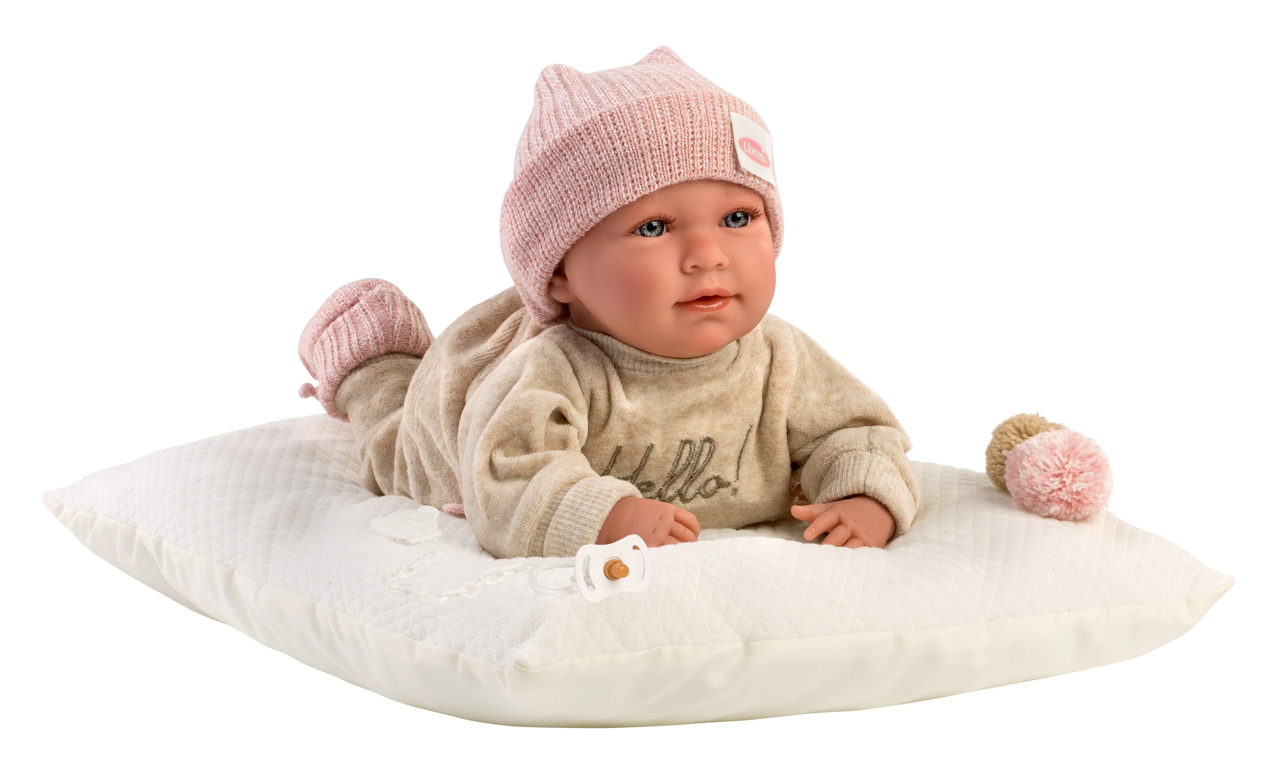 Crying Newborn Doll with Cushion | Soft Body 16.5" | Briana