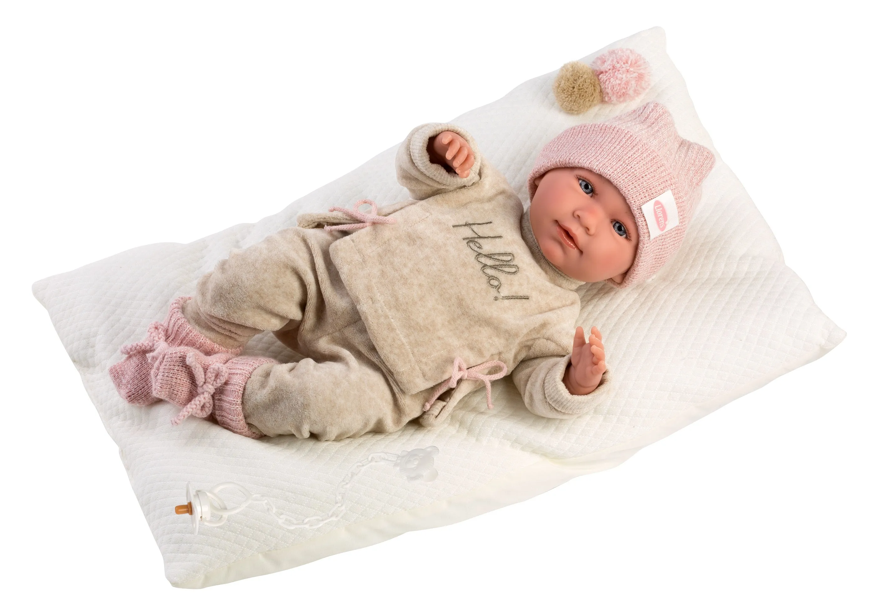 Crying Newborn Doll with Cushion | Soft Body 16.5" | Briana