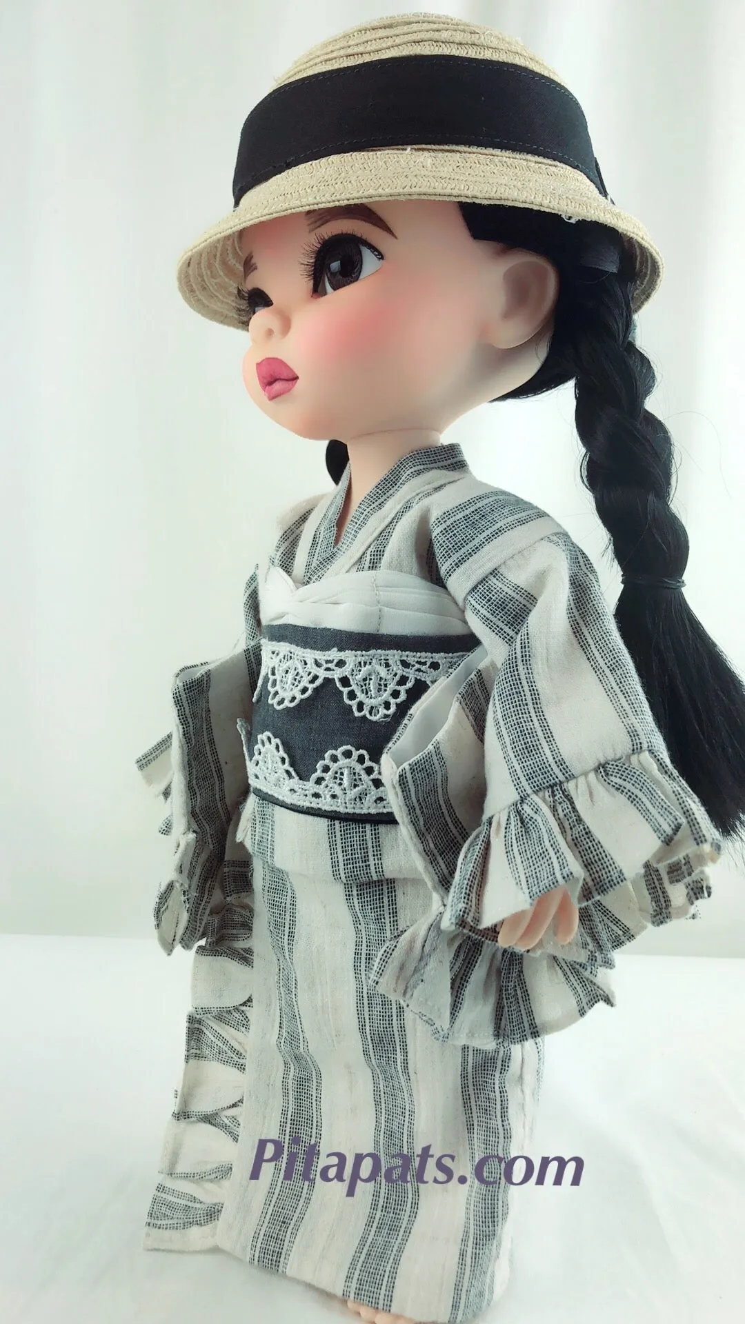 Custom Animator Doll Mulan in Pretty Kimono and Hat