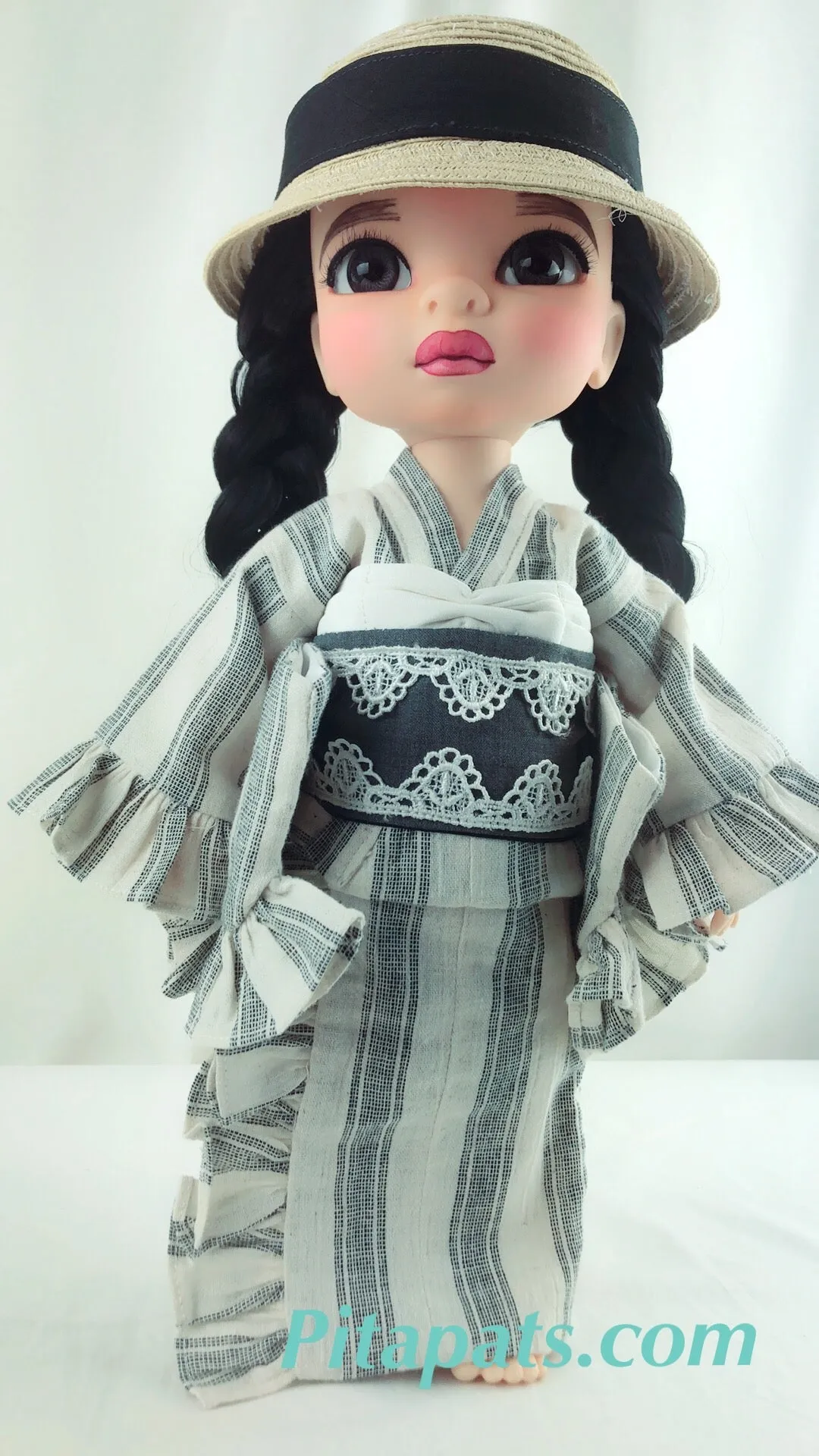 Custom Animator Doll Mulan in Pretty Kimono and Hat