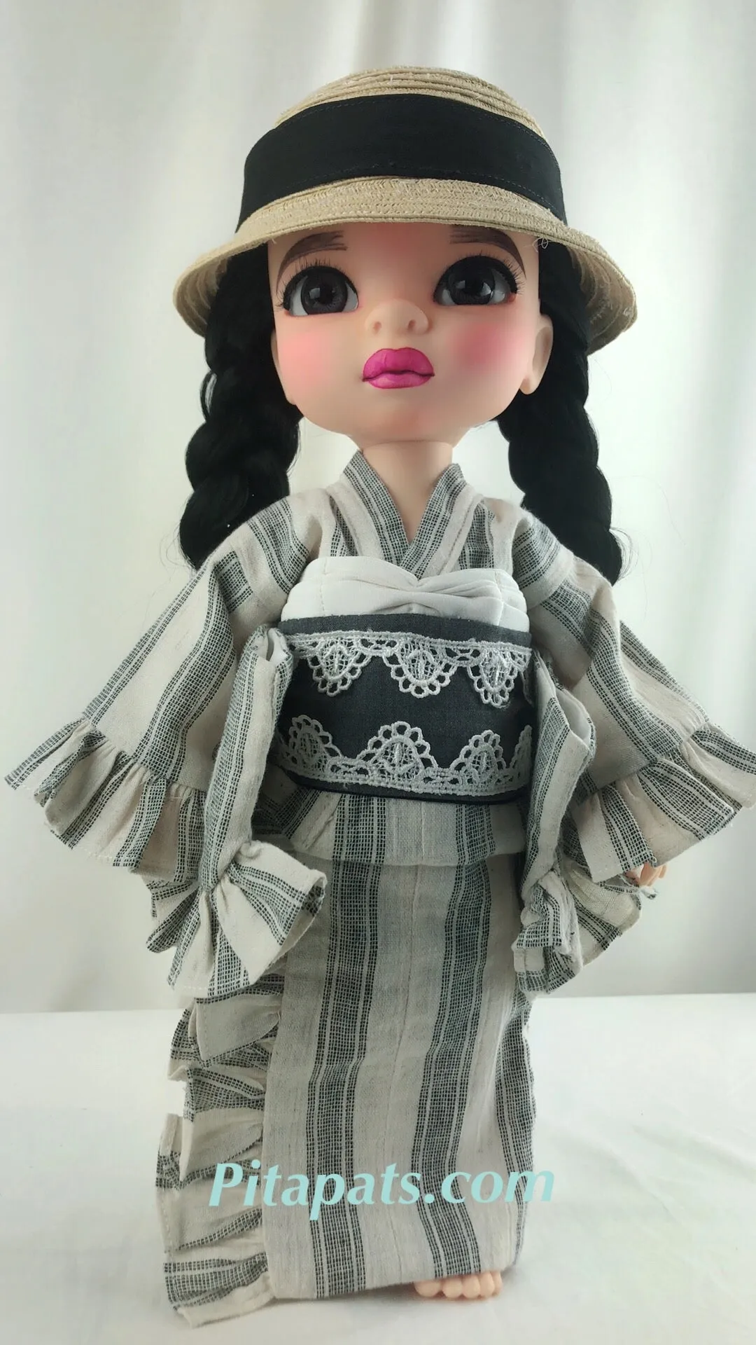 Custom Animator Doll Mulan in Pretty Kimono and Hat