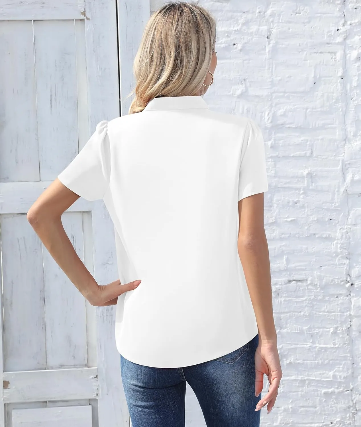 CZYINXIAN Womens Dressy Chiffon Blouse Business Work Casual Tie Neck Shirt Tops