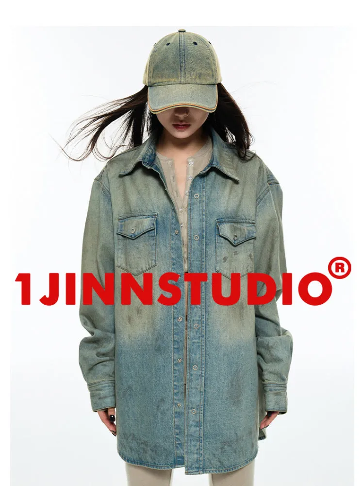 Damage denim shirt【s0000007022】
