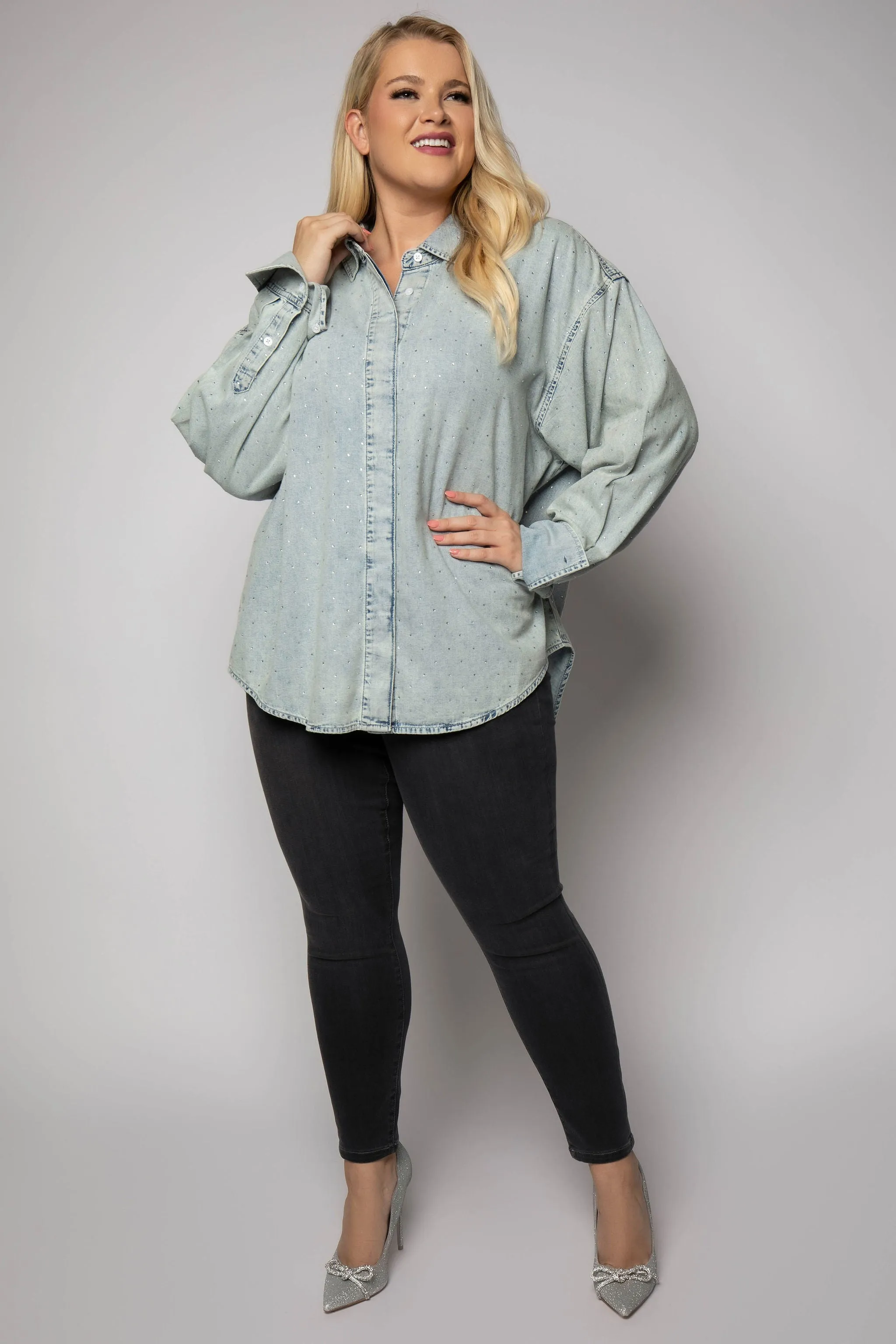 DENIM DIAMOND SHIRT
