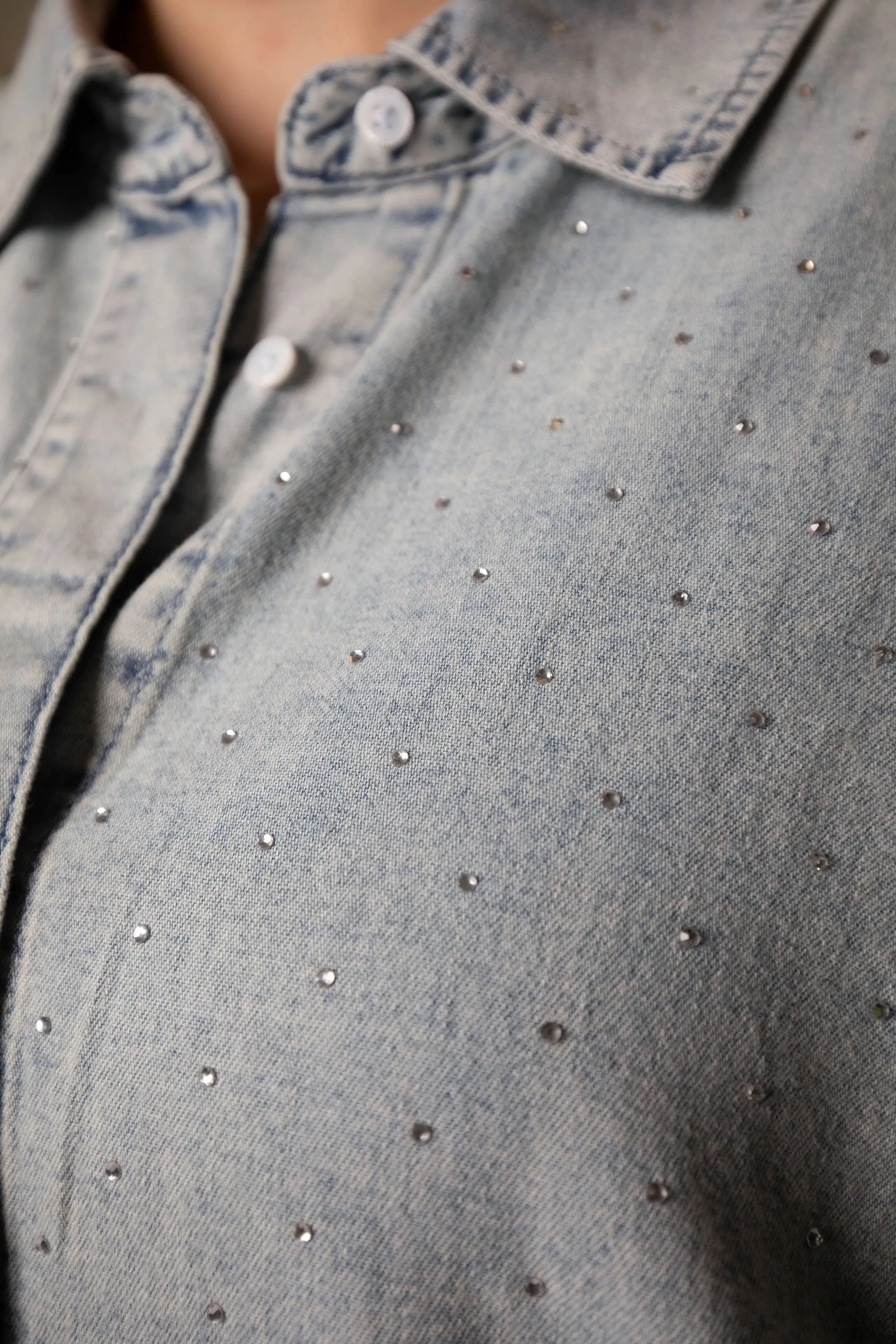 DENIM DIAMOND SHIRT