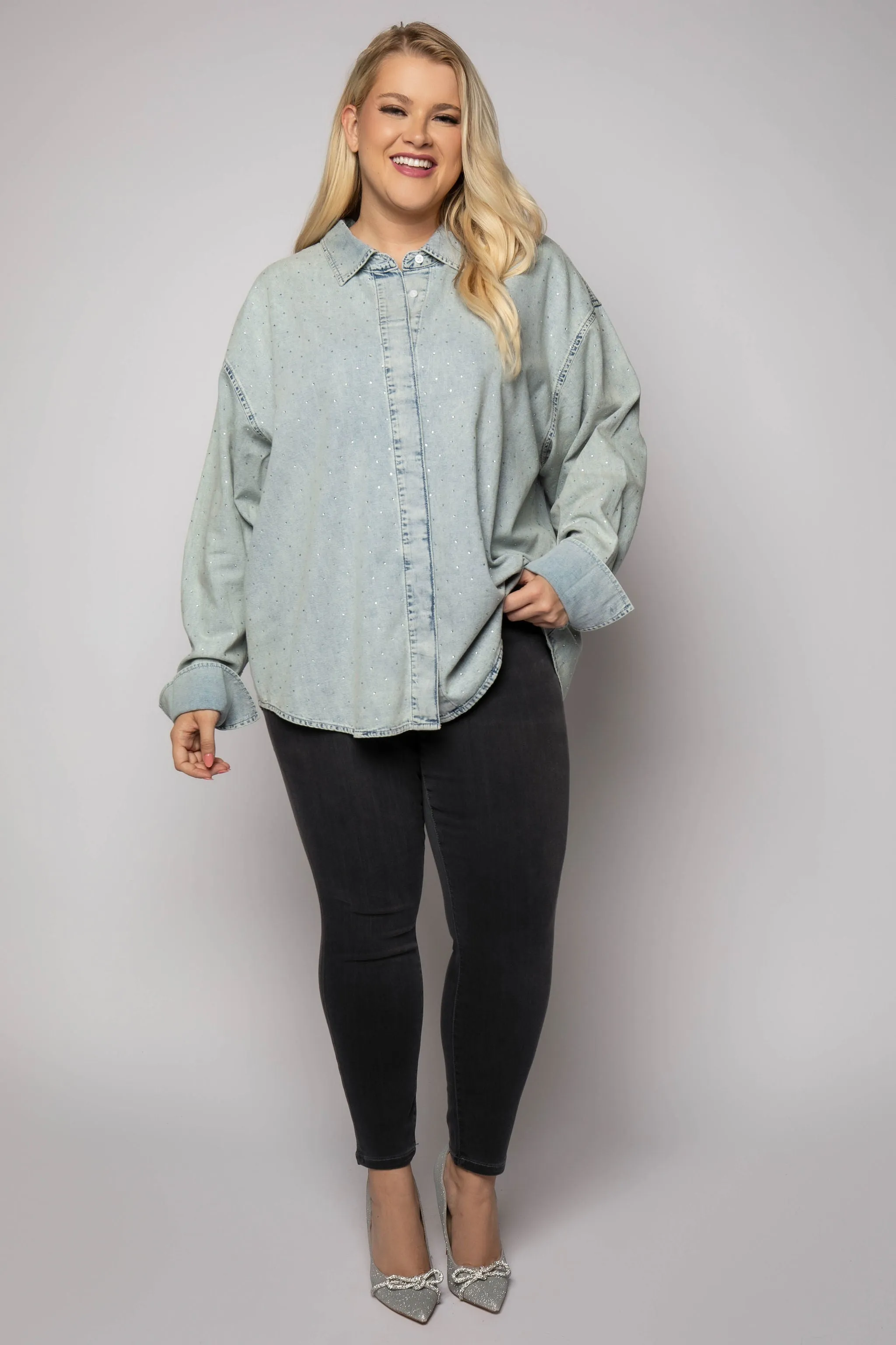 DENIM DIAMOND SHIRT