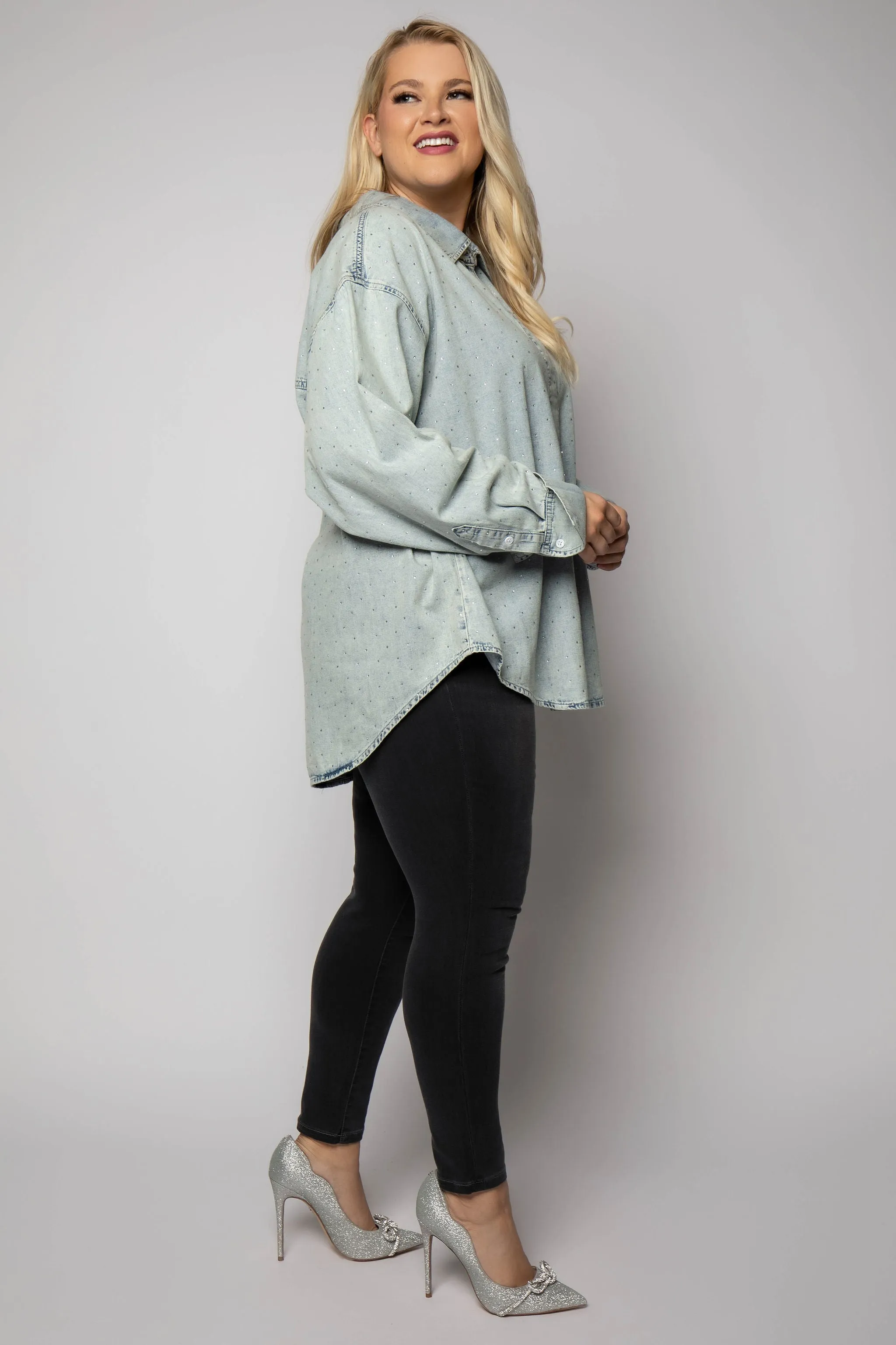 DENIM DIAMOND SHIRT