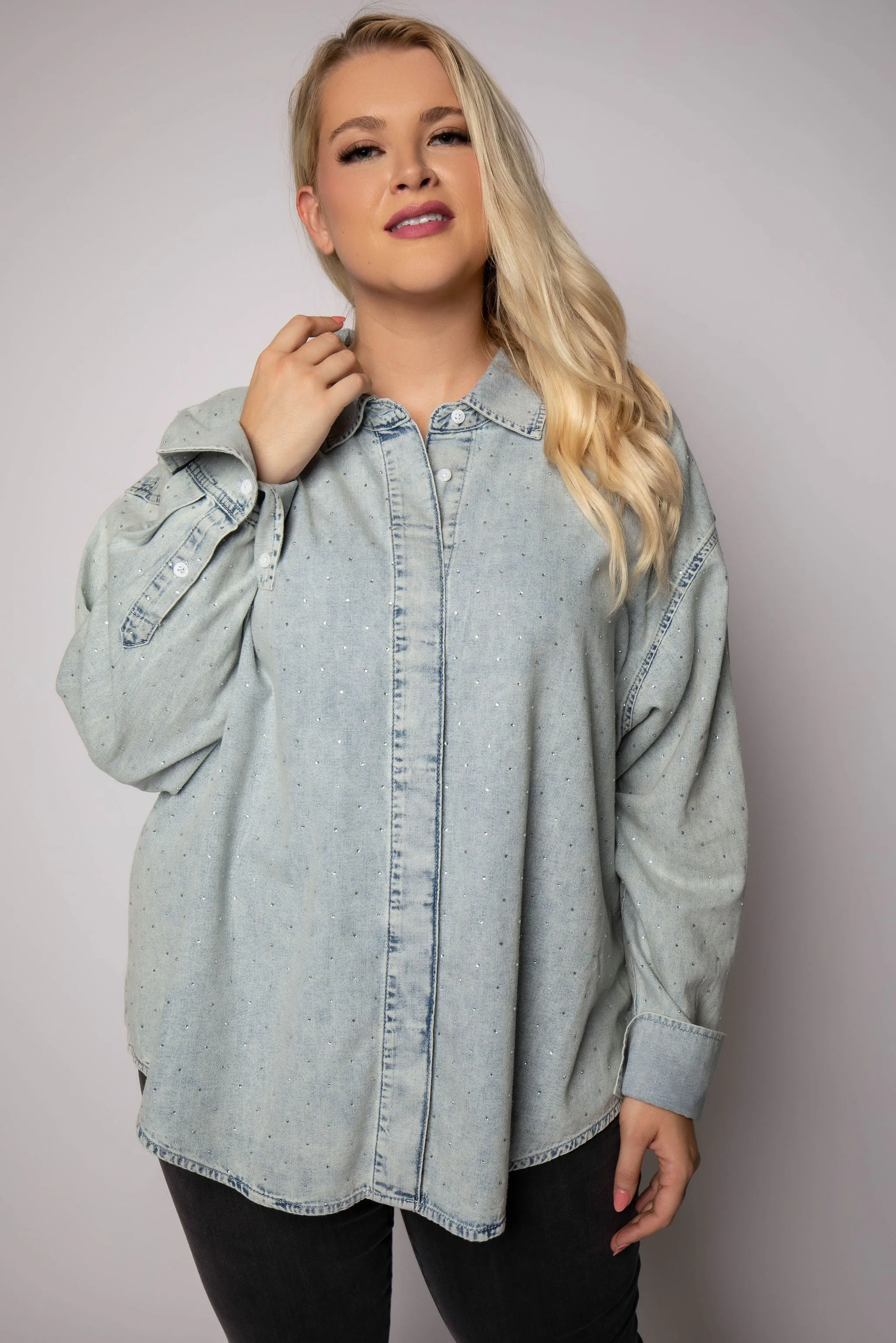 DENIM DIAMOND SHIRT