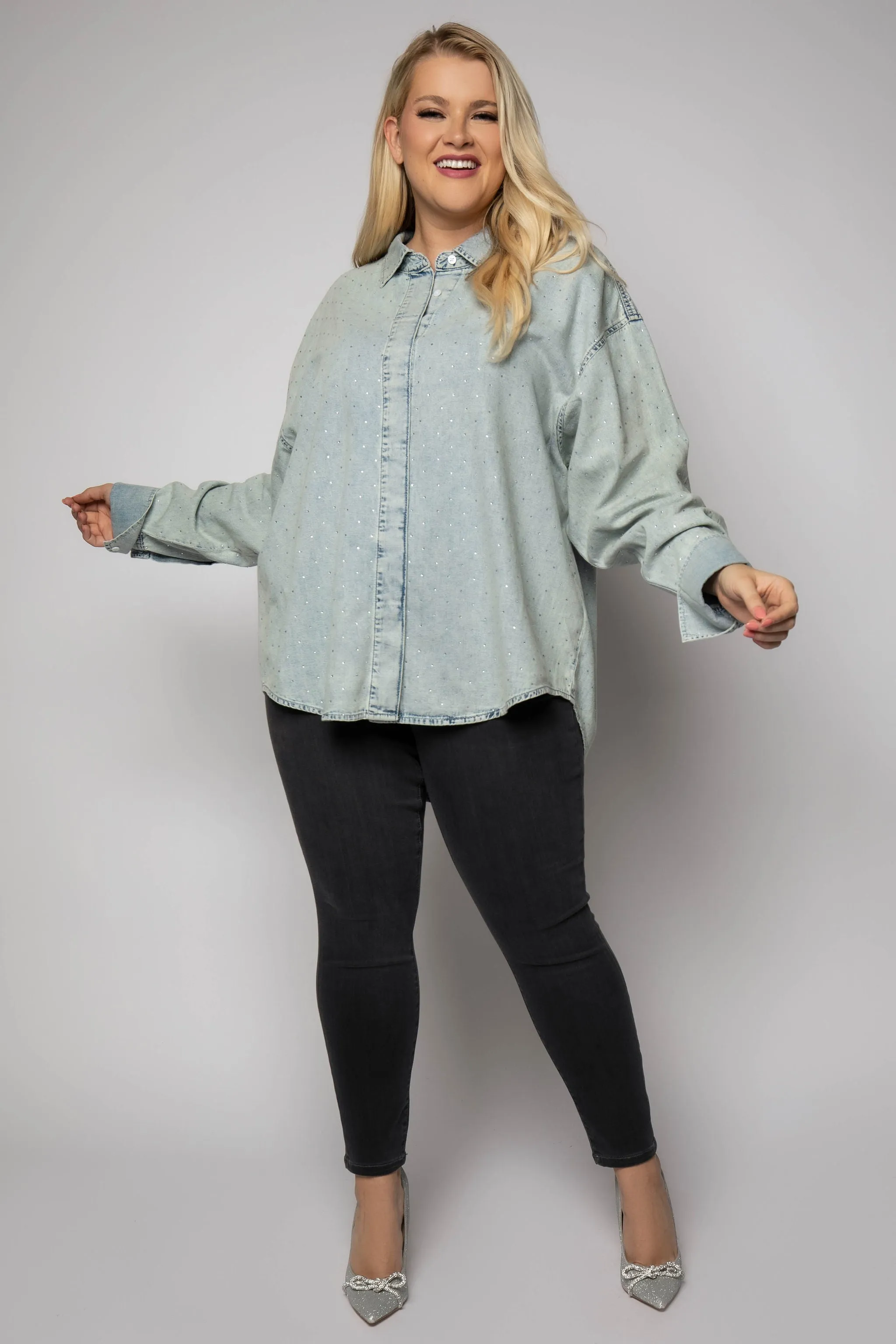 DENIM DIAMOND SHIRT