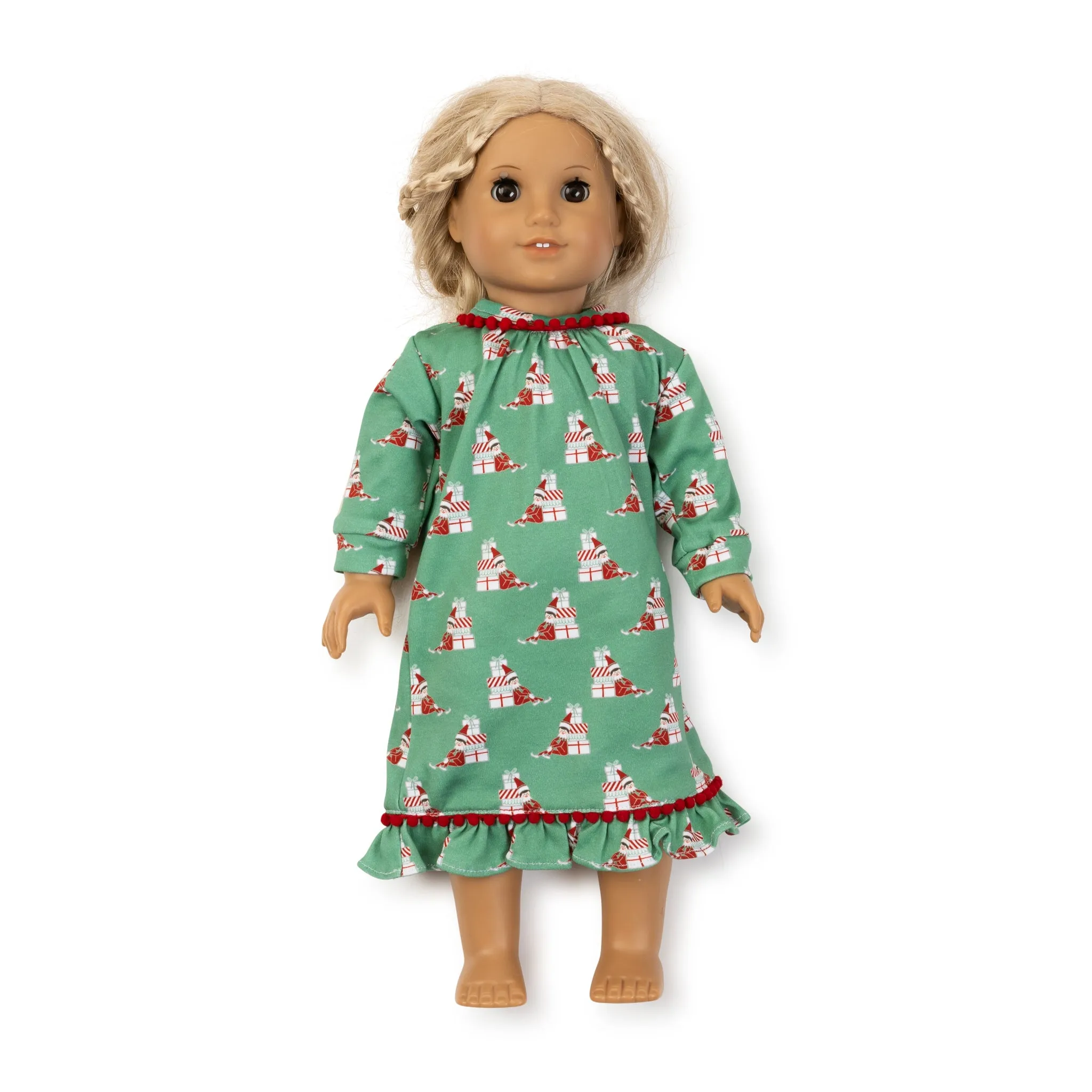 Doll Carlin Dress- Santa's Helper