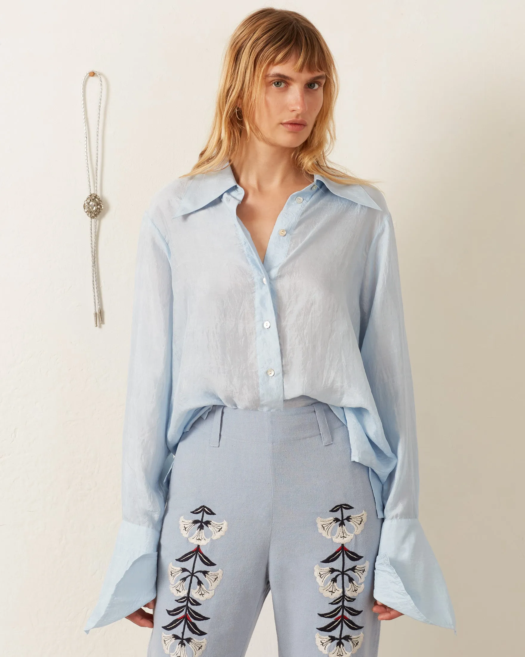 Dolly Bluejay Silk Shirt