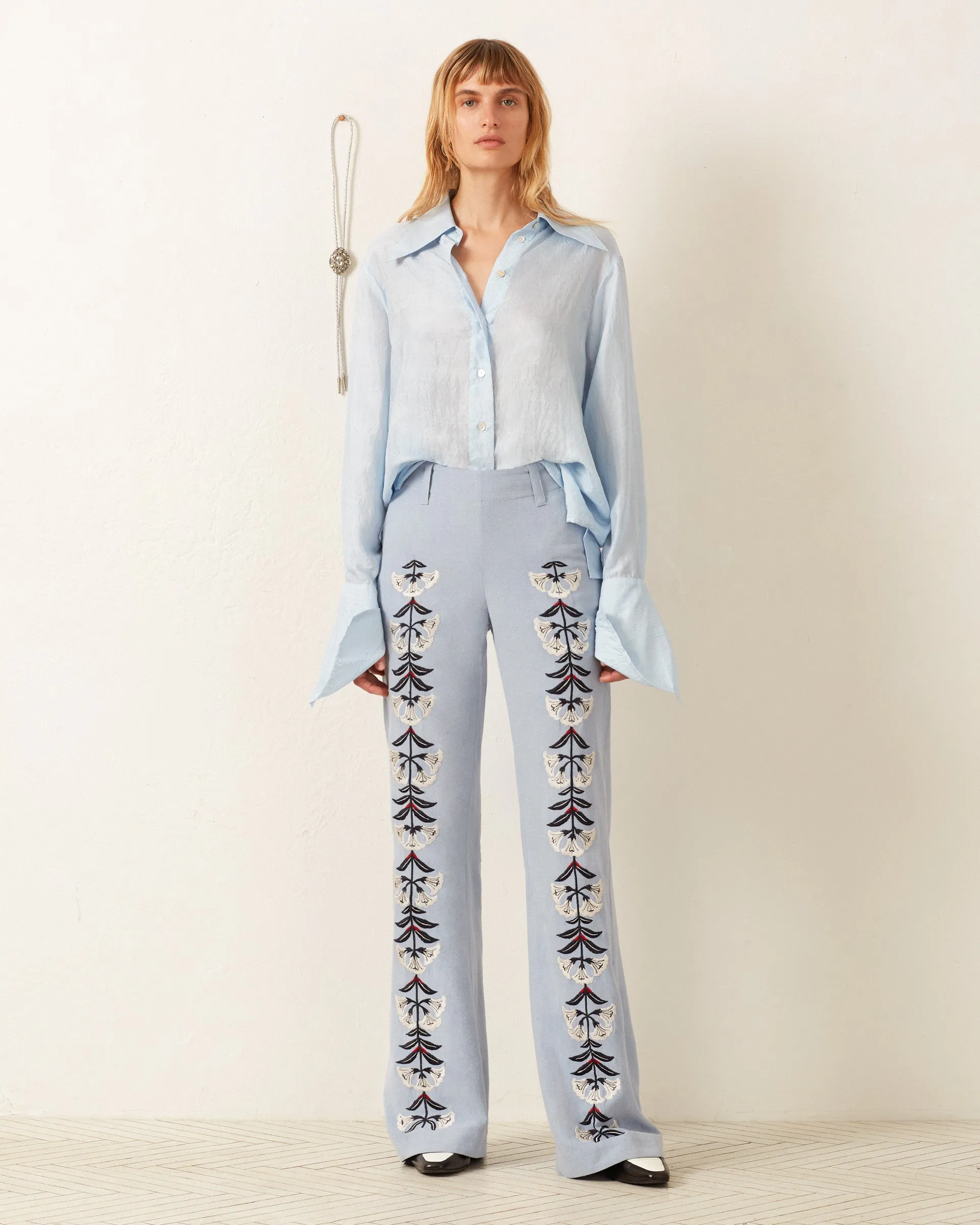 Dolly Bluejay Silk Shirt