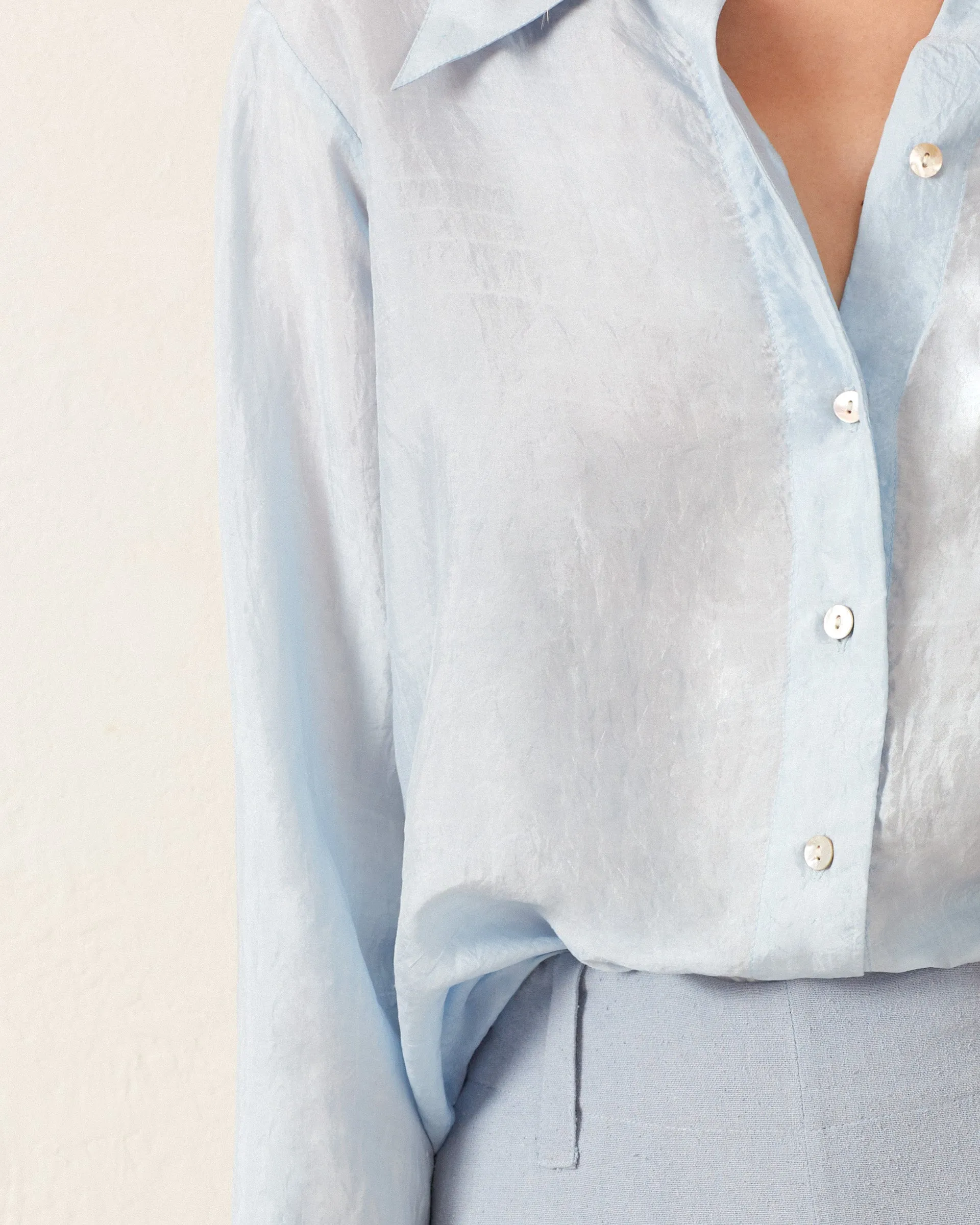 Dolly Bluejay Silk Shirt