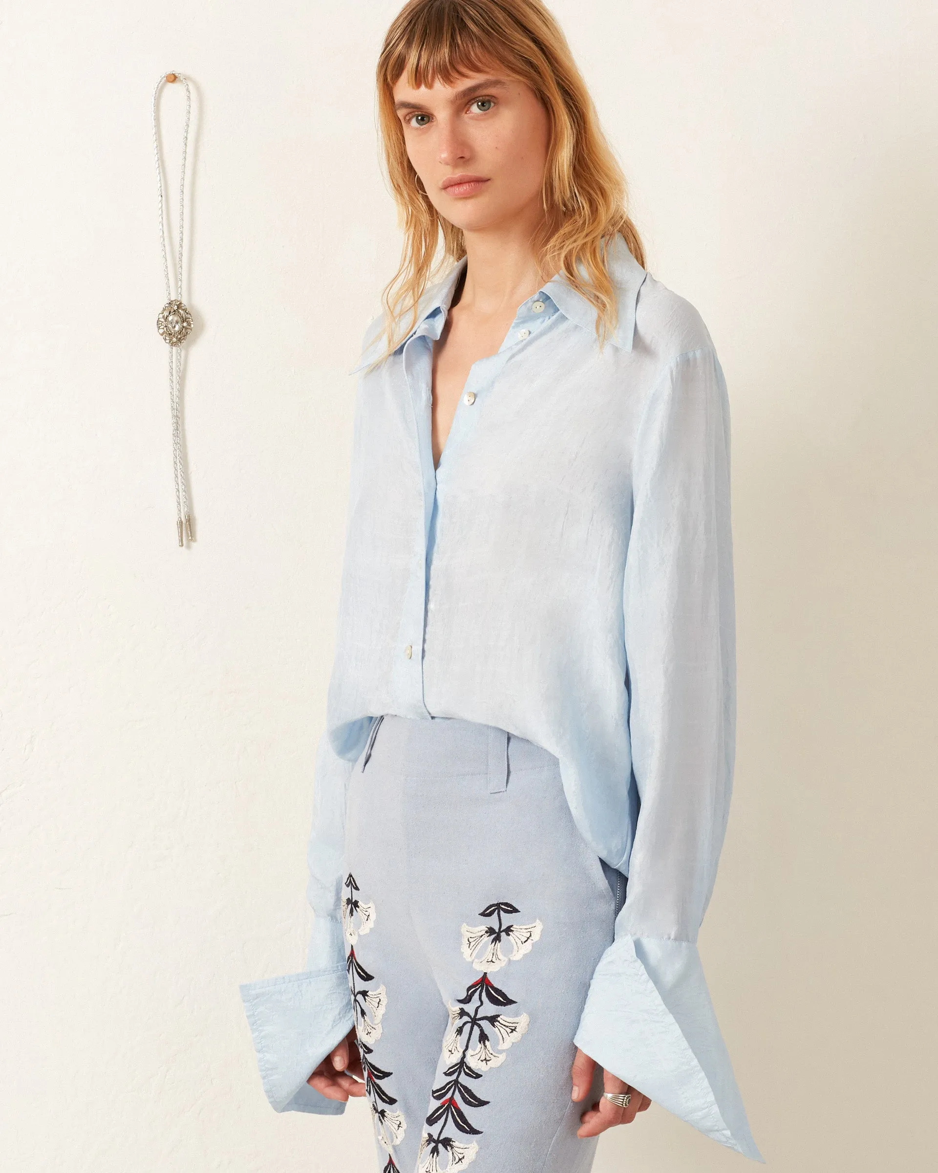 Dolly Bluejay Silk Shirt
