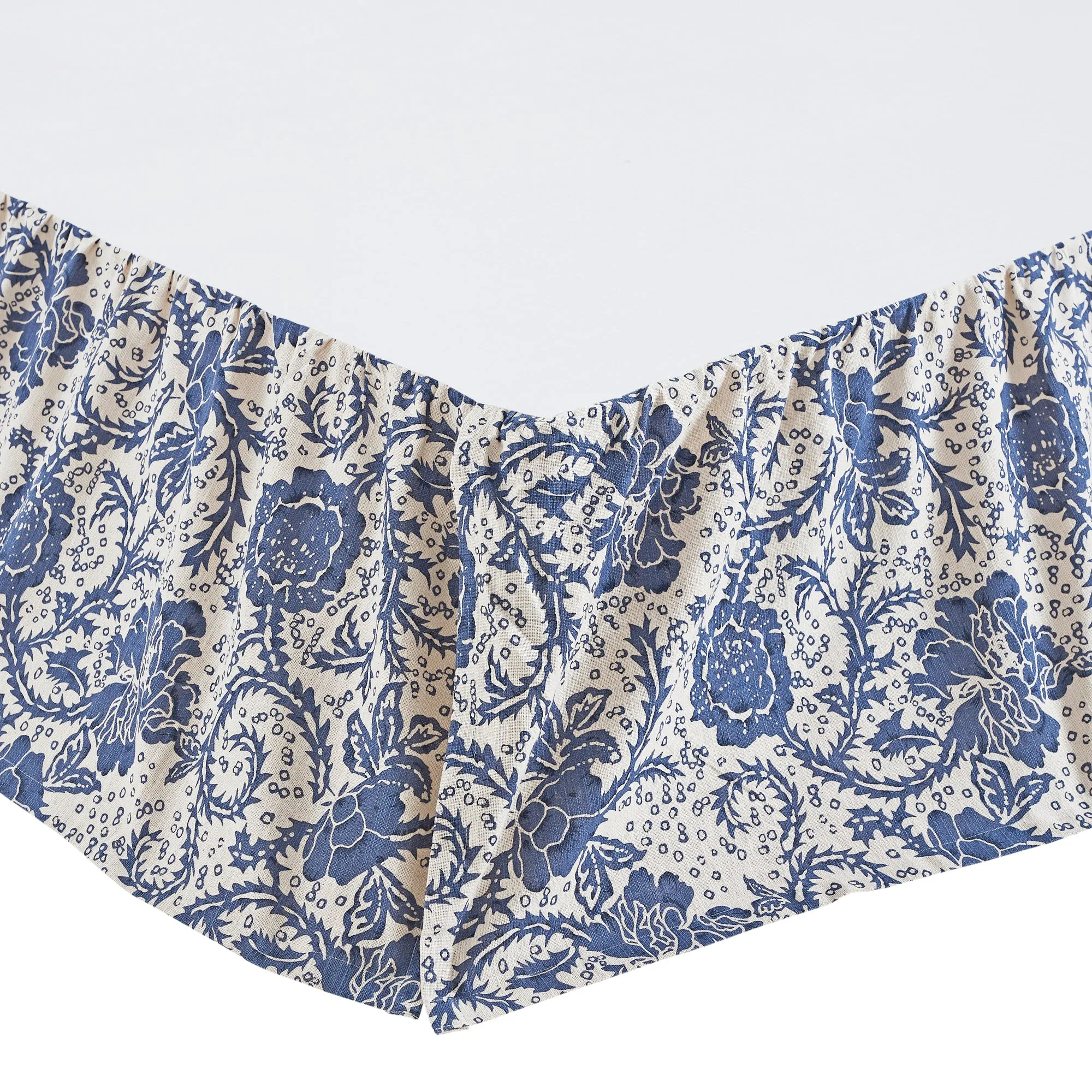 Dorset Navy Floral Bed Skirt