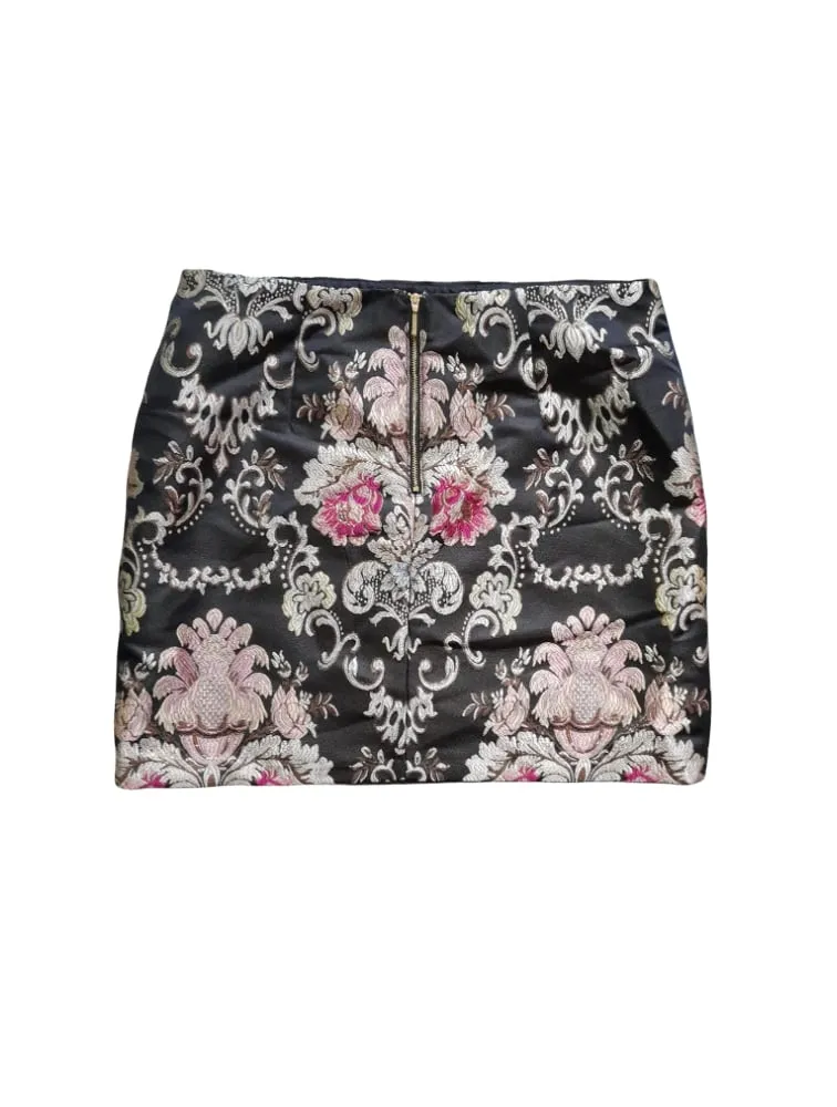 George Floral Jacquard Womens Mini Skirt