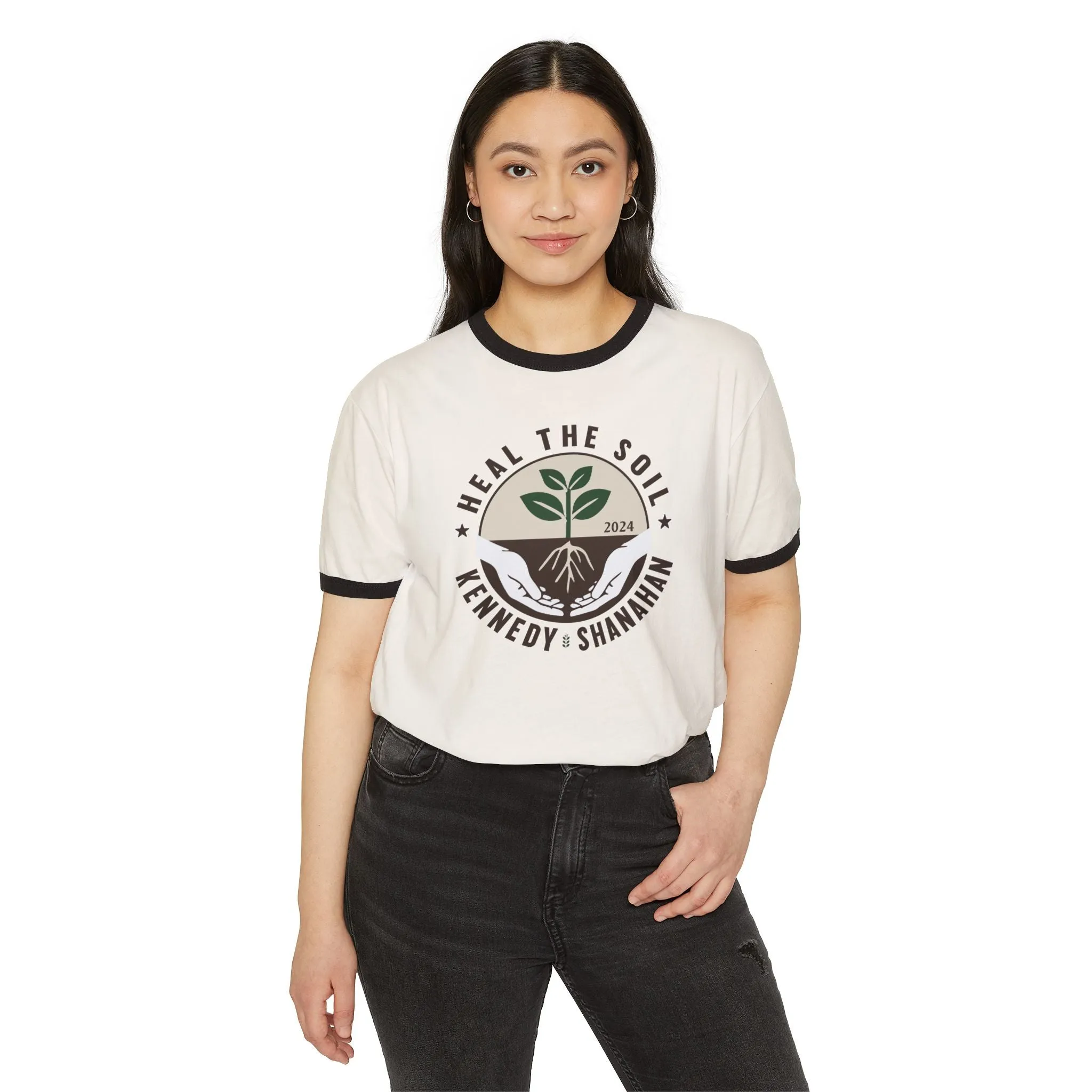 Heal the Soil Unisex Ringer Tee