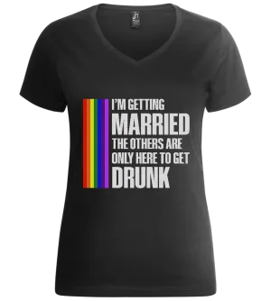I'm Getting Married Design - Premium women's v-neck t-shirt
