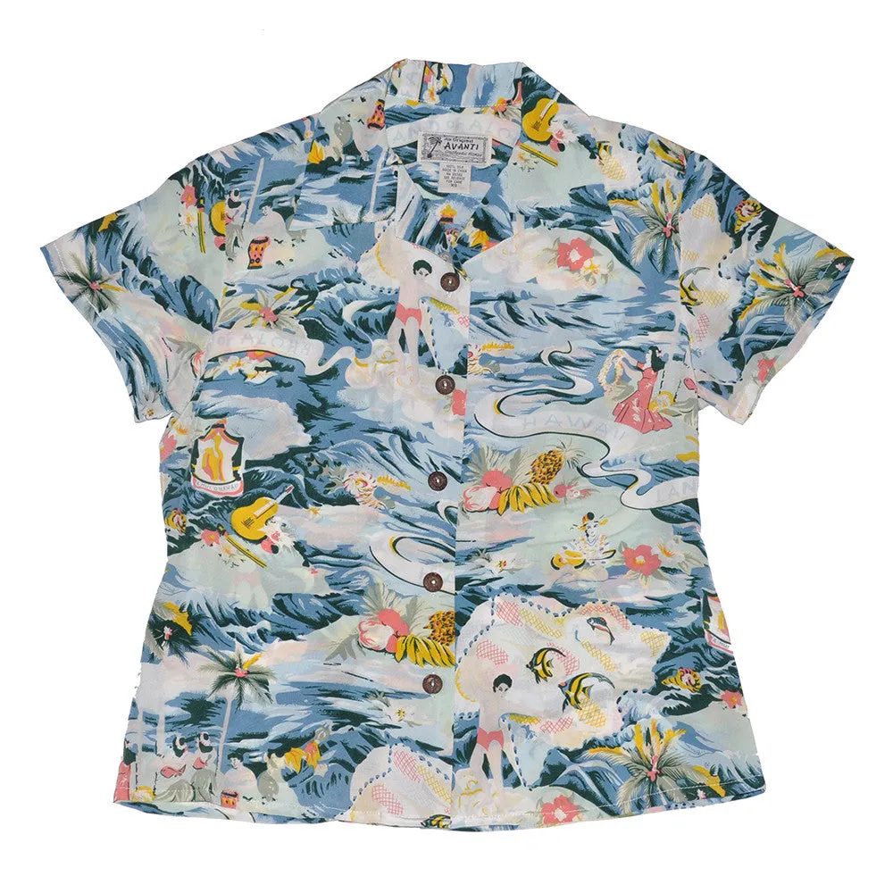 Land of Aloha (Women's Shirt) - Blue