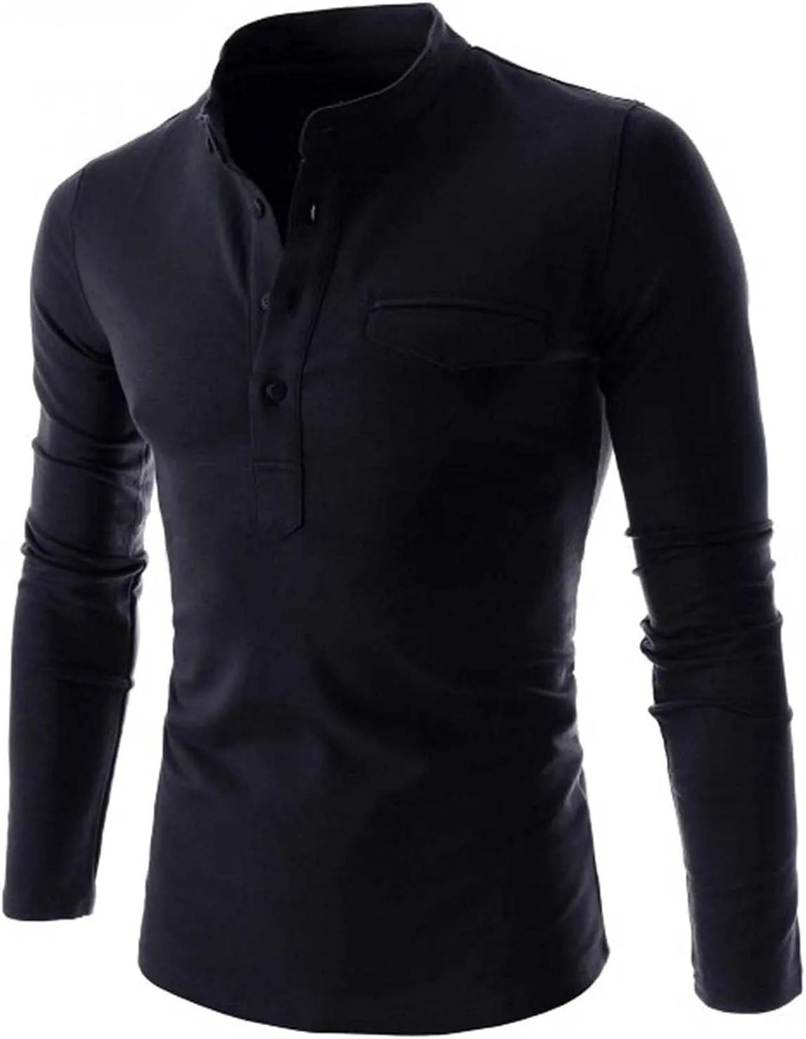 Maryia Men's Thick Henley Shirt Winter Warm Thermal Long Sleeve Button Down Raglan Lightweight Quick Dry Casual Tops