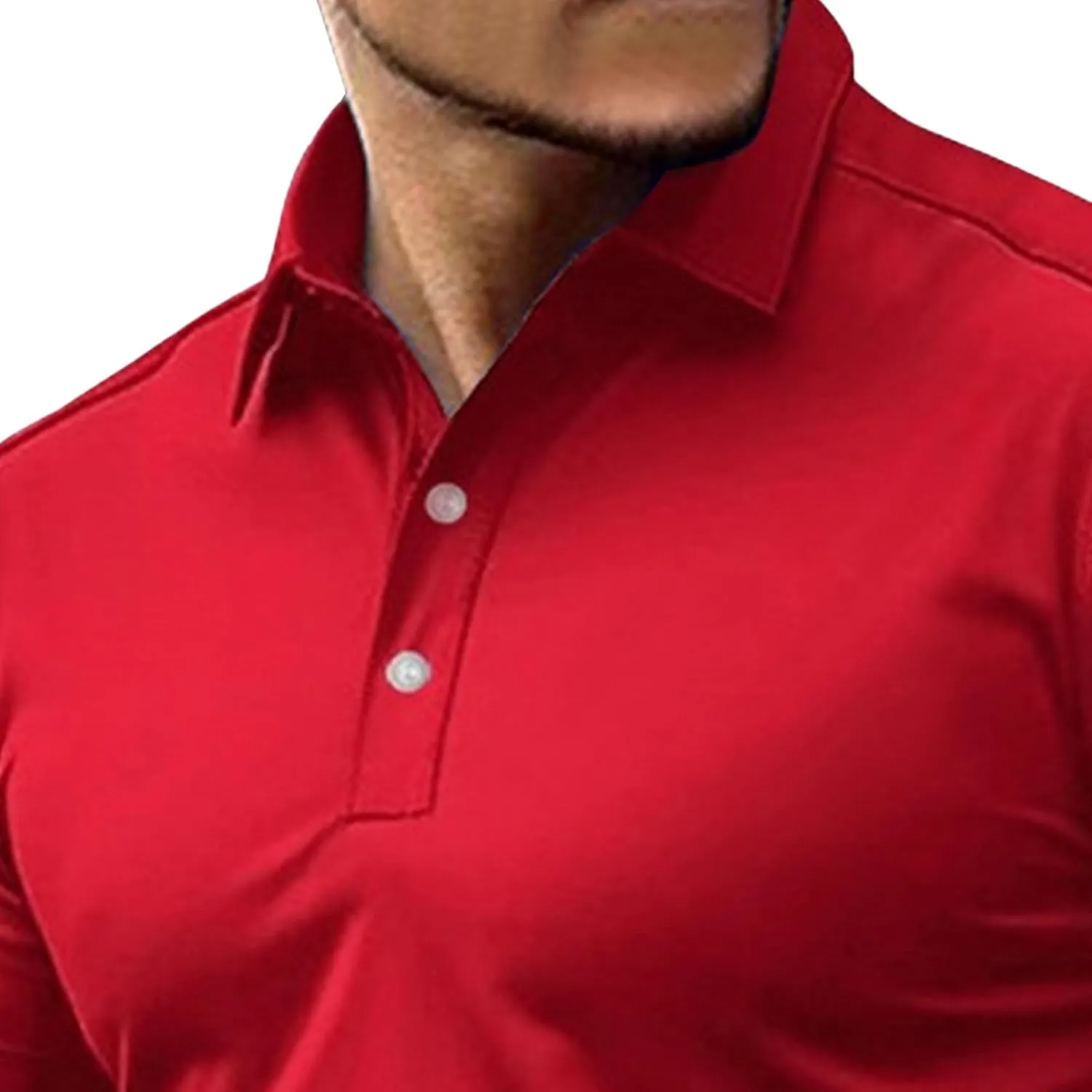 Men's Regular Fit Solid Workout Polo T-Shirts Lapel Short Sleeve Summer Tees Classic Casual Solid Outdoor T-Shirt