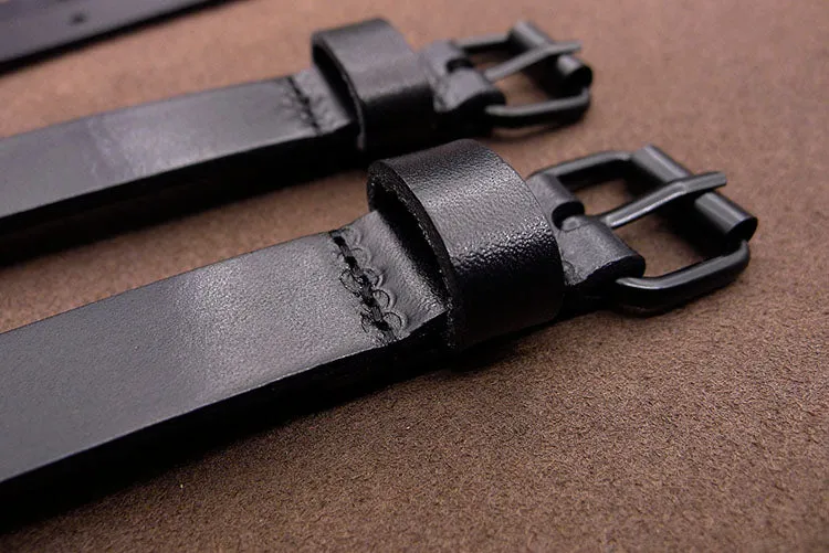 Men's Suspenders,Quick Open Wedding Groomsmen Leather Suspender in Black