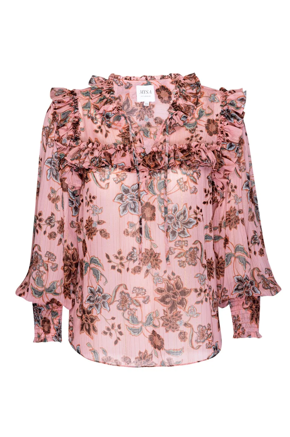 Misa - Raffi Top in Choco Rose Floral