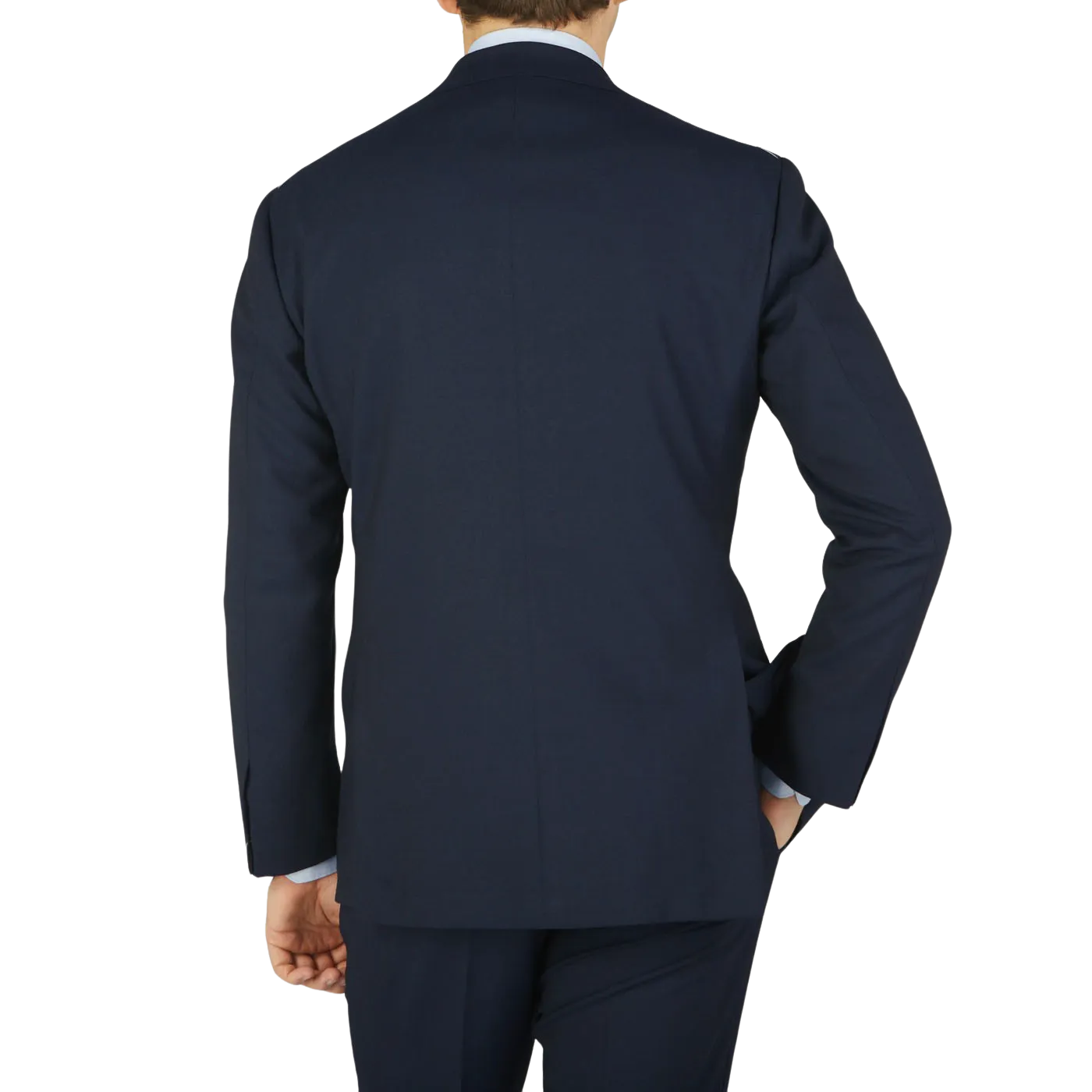 Navy Blue High Twist Wool Suit