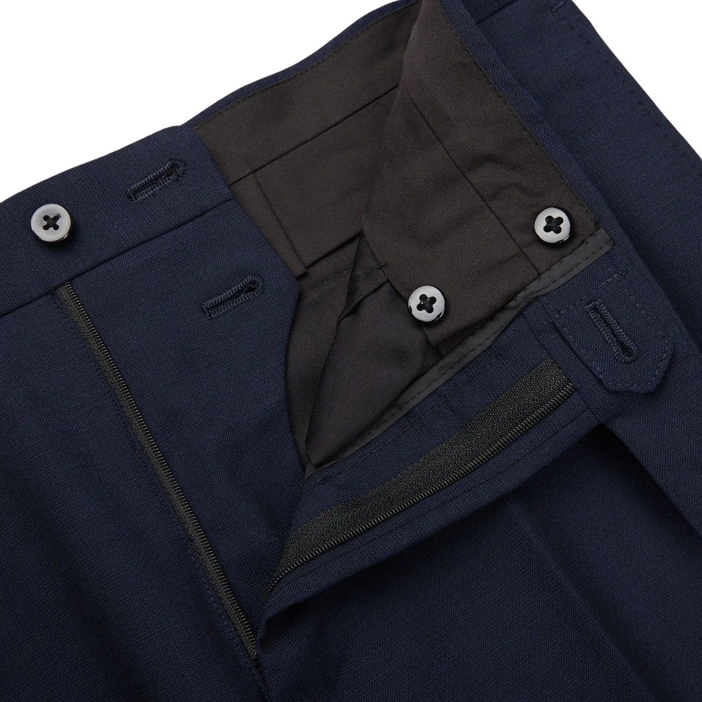 Navy Blue High Twist Wool Suit