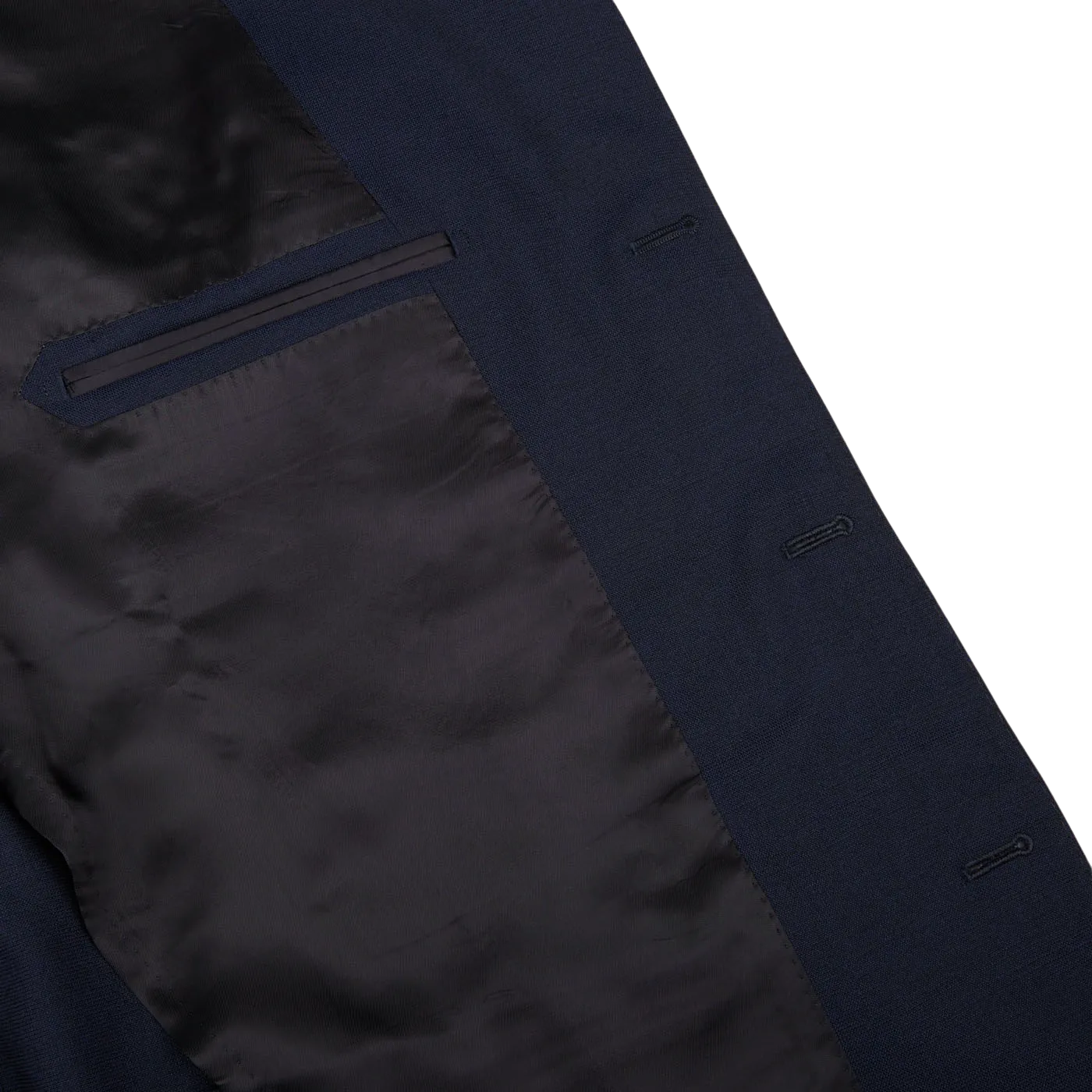 Navy Blue High Twist Wool Suit