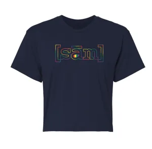 Navy Crop T-Shirt