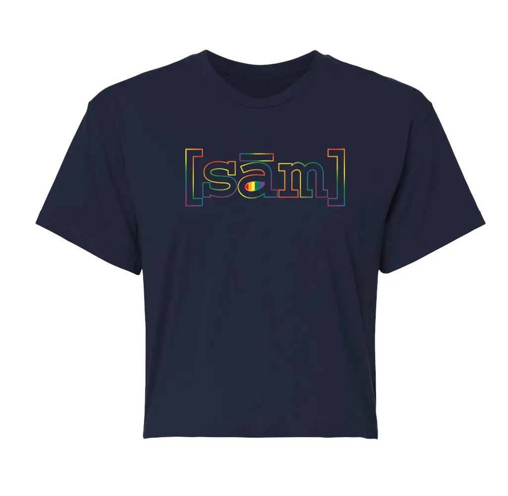 Navy Crop T-Shirt