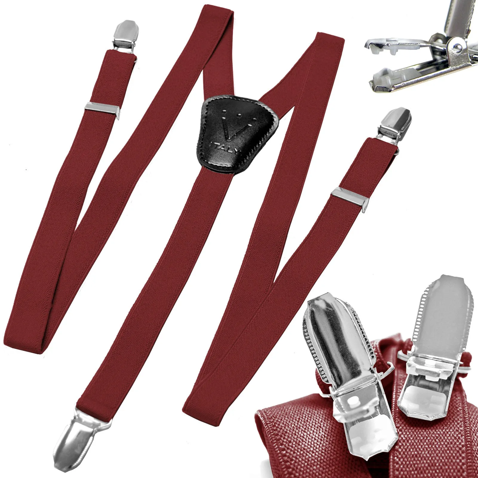 New Kid's Boy's Suspender Braces adjustable strap clip on