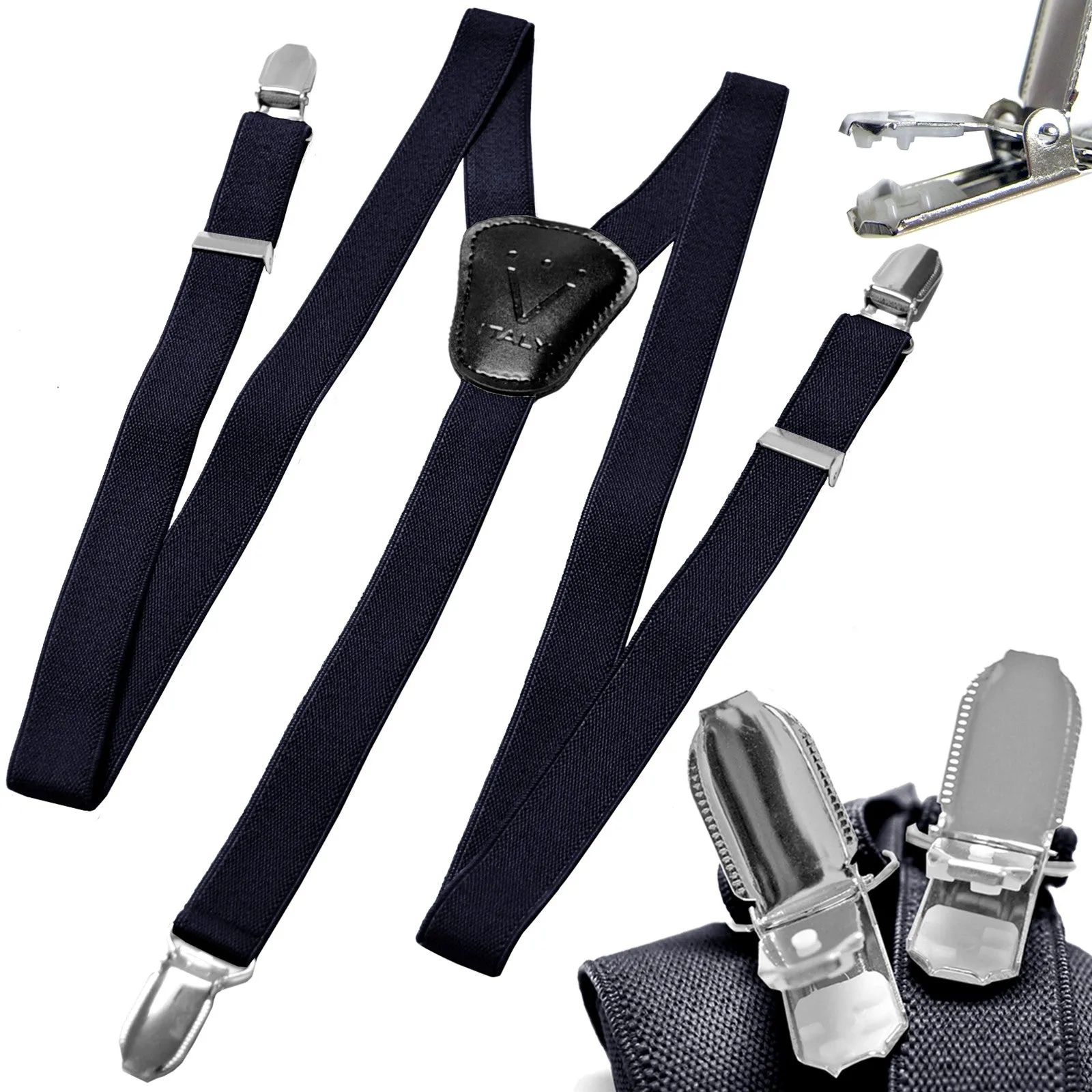 New Kid's Boy's Suspender Braces adjustable strap clip on