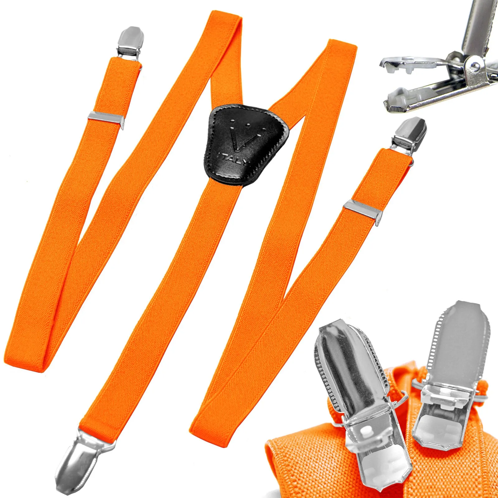 New Kid's Boy's Suspender Braces adjustable strap clip on