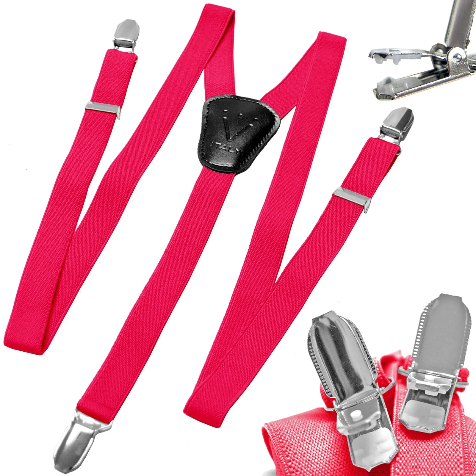 New Kid's Boy's Suspender Braces adjustable strap clip on