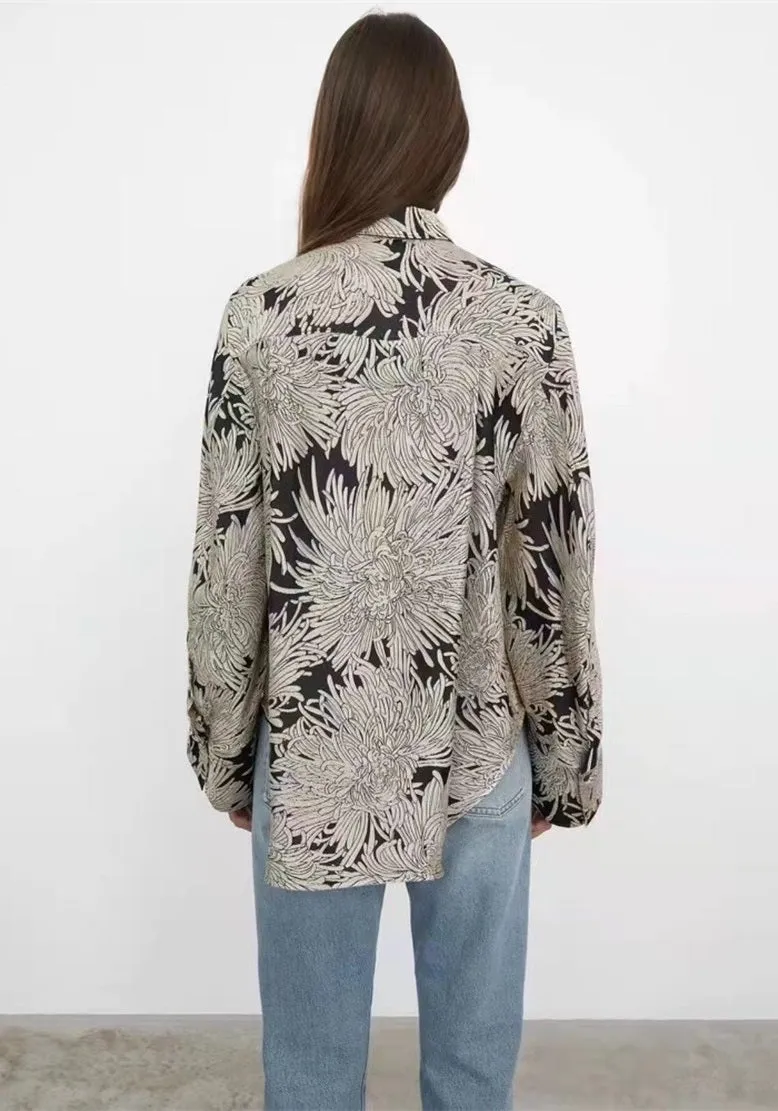 Nonothing |Women's pure silk shirt in floral print