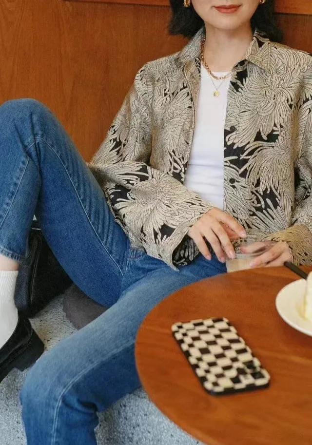 Nonothing |Women's pure silk shirt in floral print